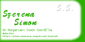 szerena simon business card